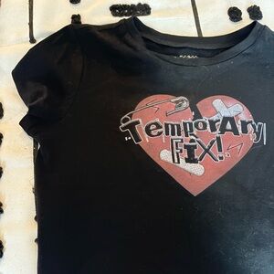 Wild Fable Baby Tee with Heart Graphic One Direction